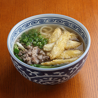 肉（和牛）・ごぼう天うどん